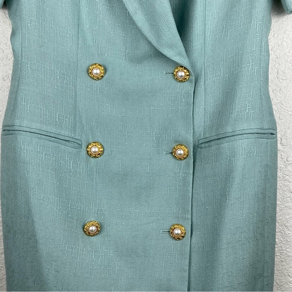 Atrium Collection Vintage Tweed Blazer Button Up Lined Coat Dress Size 8 - Picture 5 of 16